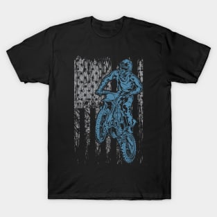 DIRTBIKE USA FLAG 4 T-Shirt